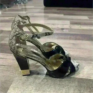 Madaline Block Heel Peep Toe Heel Shoes